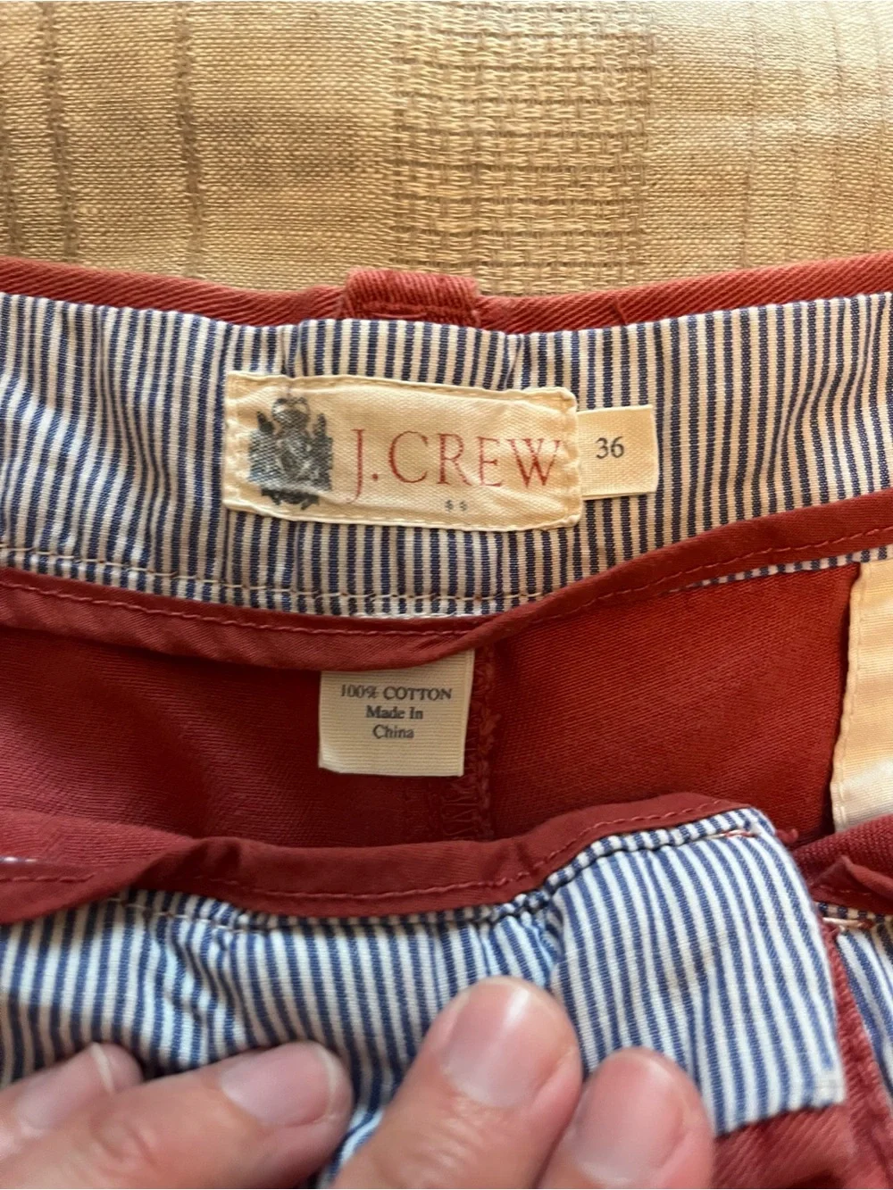 J. Crew Red Flat Front Chino Shorts